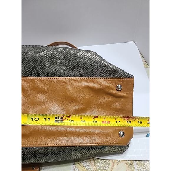 Large Y2K Twiggy London Handbag Metallic Animal Print Purse Clean - Picture 7 of 9